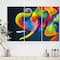 Designart - The Happy Rainbow Elephant - Modern Canvas Art Print